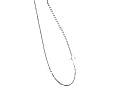 Sideways Cross Sterling Silver Chain