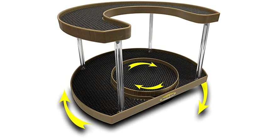 2 Tier Turntable Rack Organizer