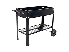 Steel Mobile Raised Garden Bed Cart