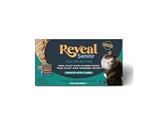 8PK Reveal Natural Wet Senior Cat Food Flakes