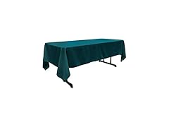 LA Linen Polyester Poplin Washable Rectangular Tablecloth