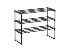 SONGMICS Shoe Rack 3-Tier 11.8 x 26.8 x 21.7 Inch