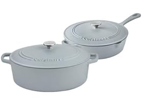 Cuisinart Grey Matte Cast Iron Cookware