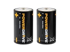 (2 Pack) PowerDrive Size D 1.5V Batteries