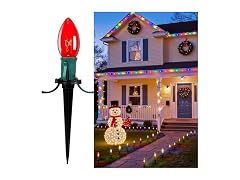 Brightown C9 Christmas Pathway Lights Outdoor, 25.7ft