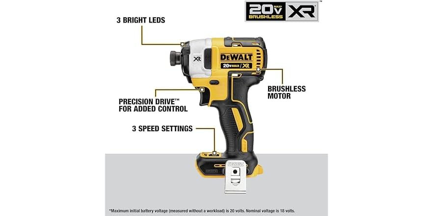 DEWALT 20V MAX XR Cordless Hammer Drill & Impact Driver Combo Kit (DCK249E1M1) + 5.0Ah Lithium Ion Battery (DCB205)