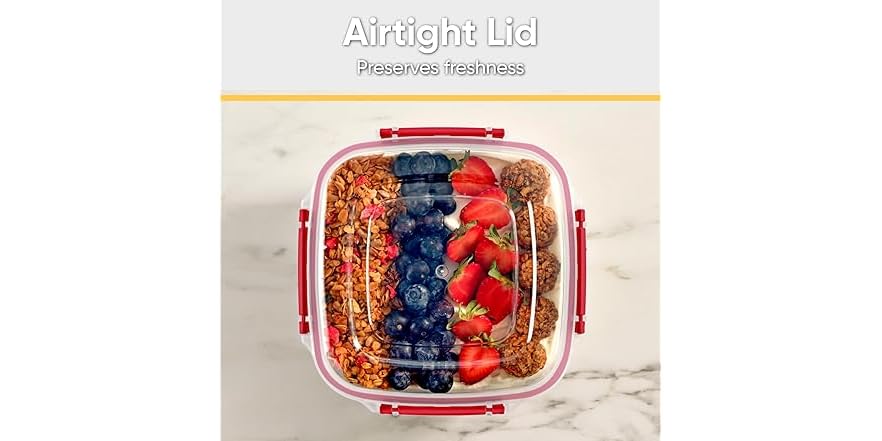 Superio Plastic Food Storage Container with Airtight Lid
