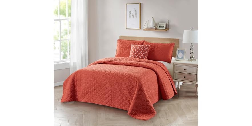 Bibb Home Solid Reversible Quilt Sets