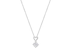 Moissanite Diamond Heart Drop Necklace