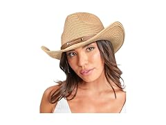 FURTALK Cowboy Sun Hat with Wind Lanyard