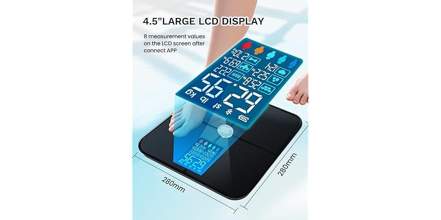 Digital Smart Weight Scale with Large LCD Display