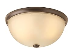 2-Light Flush Mount, Antique Bronze