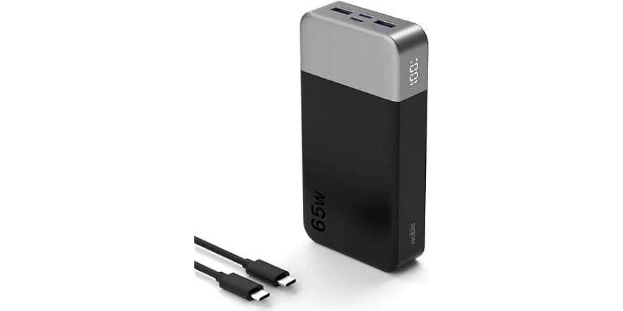 NOBIS 20000mAh 65W Portable Charger (PD Fast Charging, 4-Port)