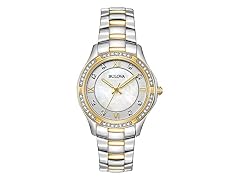 Bulova Women's Crystal Two-Tone Watch