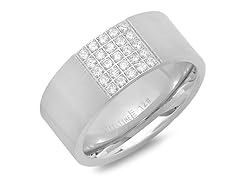 SS Ring w/ Simulated Diamonds