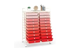 Happygrill 20-Drawer Cart Gradient Pink