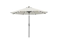 ABCCANOPY Solar Led Patio Umbrella with 32 Lights 10FT(Light Beige)
