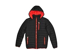 Boys Puffer Jacket With Trim Design