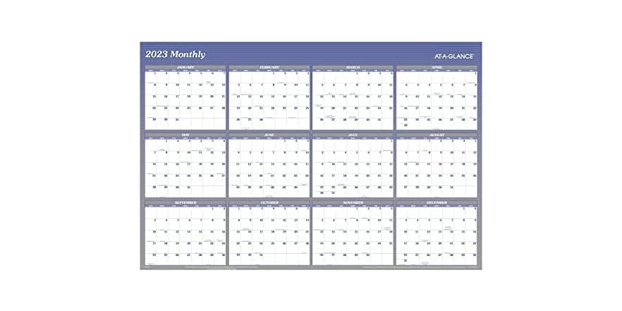 2023 Erasable Calendar Jumbo