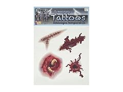 Forum Novelties Zombie Temporary Tattoos, White, One Size