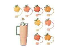 8 Pc Straw Covers for Tumblers Peaches