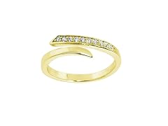 14K Gold Plated Sterling Silver Open Ended Midi w/ CZ Accents