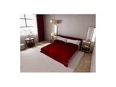 Solaron King Solid Burgundy Korean Mink Blanket