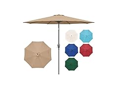 Simple Deluxe 9' Patio Umbrella Outdoor Table