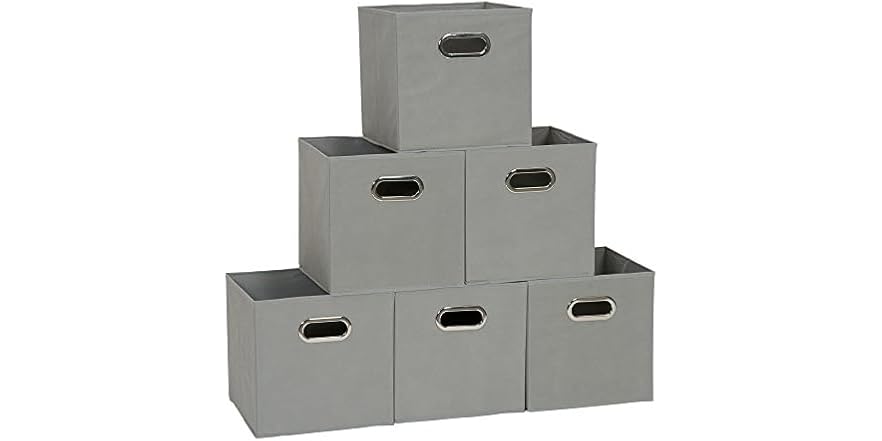 Household Essentials Fabric Storage Bins Set of 6