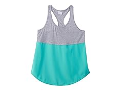 Knit/Woven Racerback Tank (2 Colors)