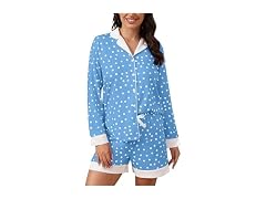 Fkeep Women Button Down Pajamas Sets Satin Sets