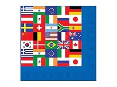 Intl Flags Beverage Napkins 16ct