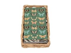 Karma, Woven Napkin Holder with Paper Napkin Set, Butterflies