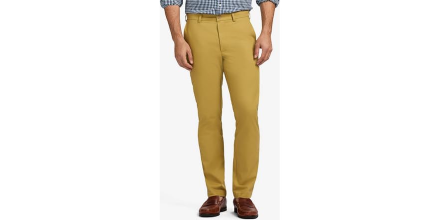 IZOD Men's American Chino Flat Front Slim Fit Pant