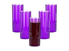 Fun Express 6" 14 oz. Purple Patterned Plastic Cups - 12 Count