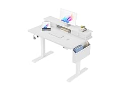 White Electric Standing Desk