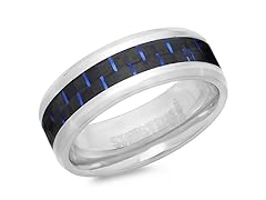 Titanium Black & Blue Ring