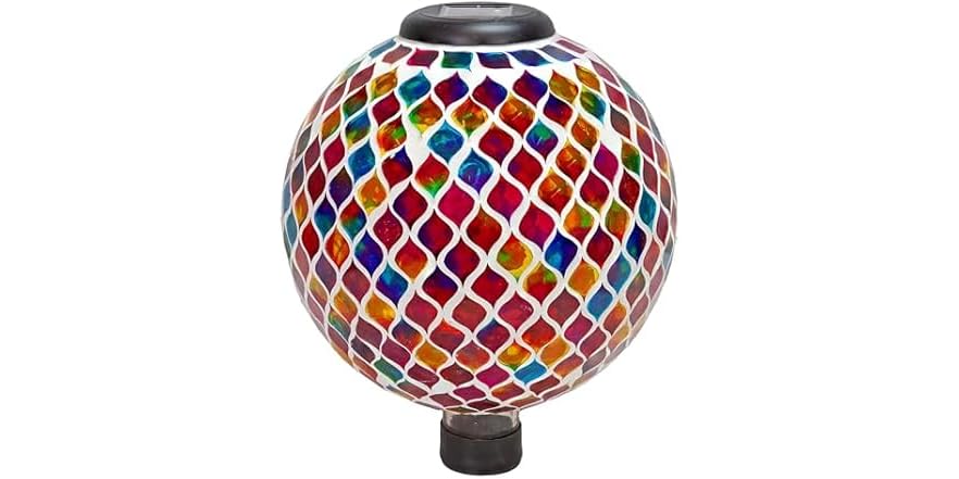 Sunnydaze 10-Inch Solar Gazing Ball for Garden, Summer Trellis