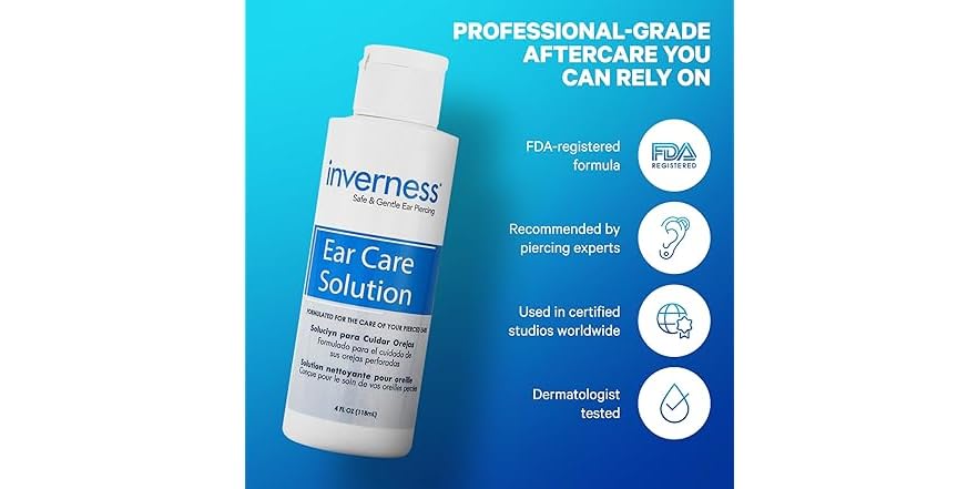 INVERNESS After Piercing Ear Care Solution