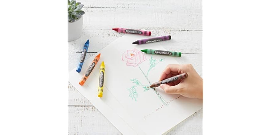 Amazon Basics Jumbo Crayons