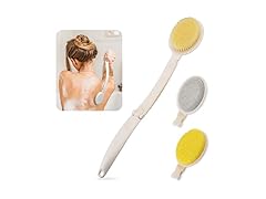 NOVA 3-in-1 Long Handle Shower Brush Set