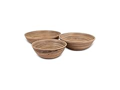 LEXA Bamboo 3-Piece Bowl Set – 12, 10 & 8 Inch