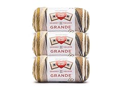 Red Heart All in One Granny Square Grande Sepia Tone