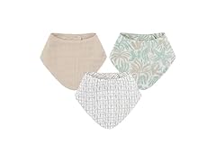 Crane Cotton Newborn Baby Bib Set- Beach