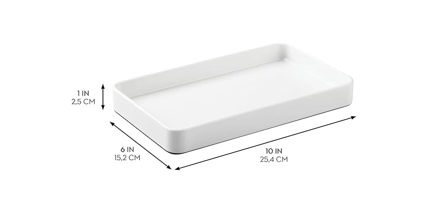 iDesign Stainless Steel Bathroom Tray