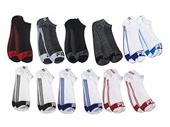 Fila Men's No Show Socks Assorted 10-13