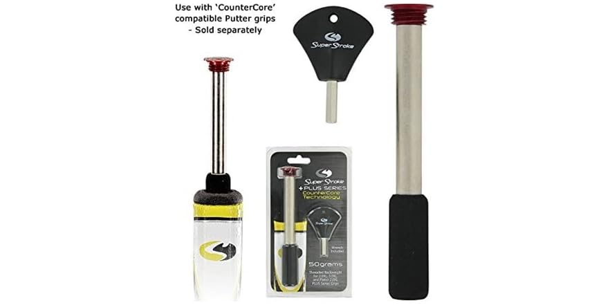 SuperStroke CounterCore Slim 3.0 Impugnatura Per Putter &ndash; Nero/Bianco, Slim 3.0, 27,3 Cm, 0,15 Kg