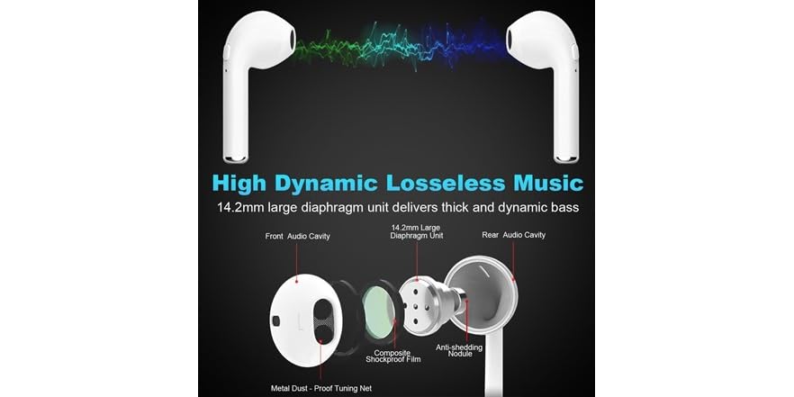 Wireless In-ear Earphones with Digital Charging Case - J2 - Black main image 0