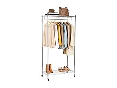 Mind Reader Heavy Duty Rolling Garment Rack with Adjustable Bar