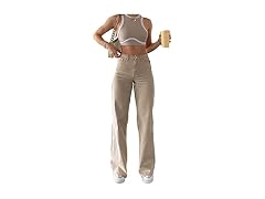 Xbtclxebco Denim High-Waisted Trousers (S)